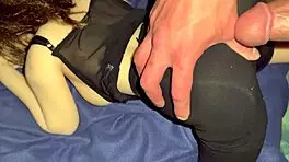 Young girl tries thick cock in ass first time