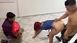 My love, I brought you this redhead babe from abroad for neighbor roleplay