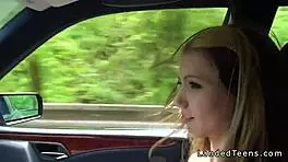 Stranded Teen 18+ Gets Nailed on Car Hood in Raw Outdoor POV. Public Jizz Explosion!