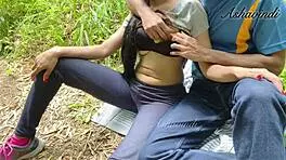 Her Juicy Pussy Triggered My Cumshot in Public Park with Ashavindi