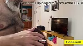 hairy daddy fucks chubby neighbor at night club