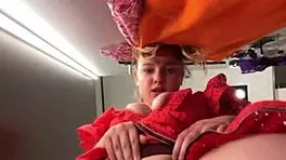 Teen Enjoys Intimate Moment In Public Changing Room