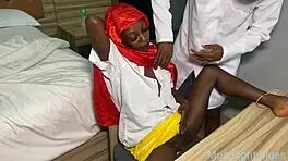 Ebony Petite Student With Small Tits Fucks Monster Cock In Office