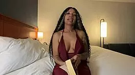 Petite black slut eva parker reads while roleplaying as exhibitionist wife