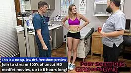 Cheerleader TYLER LYNN gets a SPORTS PHYSICAL behind the scenes