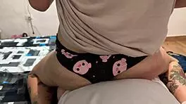 Petite amateur rides neighbor hard in doggystyle with ripped clothes. Her wet pussy grips tight in close-up POV action