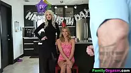 teen 18+ blowing stepdad on her birthday