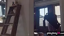 Hot Blonde Teen Emma Starletto Rips Clothes Off And Fingers Juicy Pussy