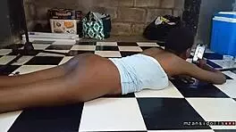 18 Year Old Ebony Getting Fucked In The Slams