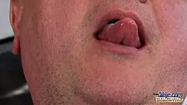 Young wife sucks grandpa's cum after pussy fuck