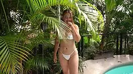 spanish girl lures colombian neighbor to sample her huge tits. what happens next?