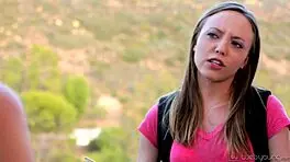 Aubrey Star and Charlotte Stokely explore lesbian kissing and licking at Webyoung