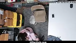 the security guard catches the teen shoplifter and makes a deal in the back office