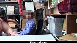 the security guard catches the teen shoplifter and makes a deal in the back office