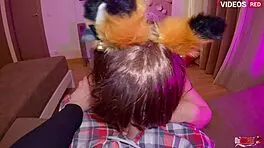 fox ears in stepsister's ass, gotta fuck her now