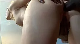 young woman experiences intense stretching in private session