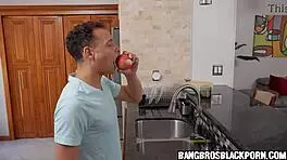 Johnny can't resist his hot black stepsis's perfect butt