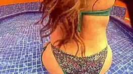 Big-Ass Milf Fucked In The Pool! She Loves Cock More Than Food!