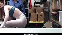 Ella Hughes Detained For Stealing, Store Manager Fucks Her!