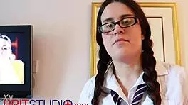 Naughty British College Student Makes Her Step-Dad Cum!