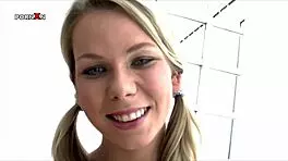 blonde babe sucking balls and fucking