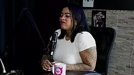 Marcelly Mello in sheer red lingerie.