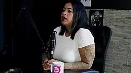 Marcelly Mello in sheer red lingerie.