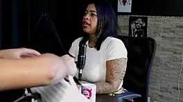 Marcelly Mello in sheer red lingerie.