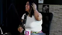 Marcelly Mello in sheer red lingerie.