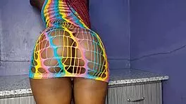 latina brunette gets quickie with neighbor's big cock in living room