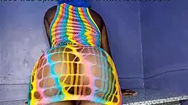 latina brunette gets quickie with neighbor's big cock in living room