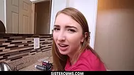 Pretty Blonde Teen Stepsister Experiences A Naughty Mishap In The Bathroom