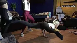 Hot petite 18+ tight pussy sexy girls do a try on haul for sexy lingerie and thongs but it turns into a porn party