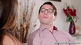 Teen Babe Feels Intense Rush Deepthroating Private Tutor