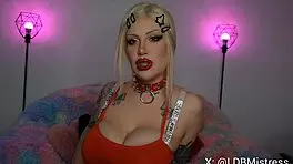 The big-titted blonde goth Italian boss dominates you financially with dirty talk and joi