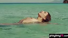 Shy But Yet Totally Free Spirit Teen 18+ Katrine Pirs Slips Out Of Her Bikini