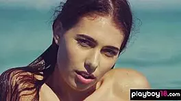 Shy But Yet Totally Free Spirit Teen 18+ Katrine Pirs Slips Out Of Her Bikini
