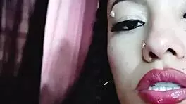 Horny Colombian girl intensely deep throats cock, cum on her ass!