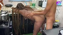 i'm watching adam and eve fuck hard in the kitchen, her big tits bouncing!