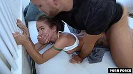 she screams and shouts while cumming her brains out riding monster cock in college homemade sex