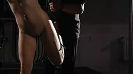 Petite slave whipped silent with bdsm vibrator fuck.