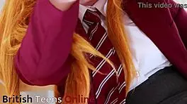 Victoria Greene Sucks Cock in Uniform at Milking Table Gloryhole