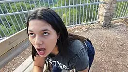 babysitter sucks stranger on mountain