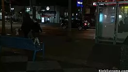 Preachers Teen 18+ Faces Group Action in Public Outdoor Scene