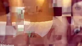 Feel the thrill as a collared British 18-year-old pleasures herself with the fucking machine.