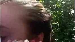 Cute Tinder Girl Gives Outdoor Blowjob
