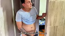 Found My Hermanastra Showering and Filled Her Holes