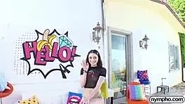 Nympho Kylie Quinn Rides Big Cock in Socks with Shaved Pussy