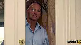 i’m so thrilled, jenny gets wild with handsome mature dad in hot sex.