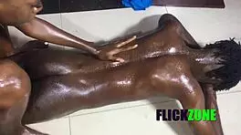 hey, watch this beautiful ebony babe get a massage and orgasm